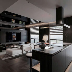 Thiết kế nội thất căn hộ phòng khách, phòng ăn, phòng bếp