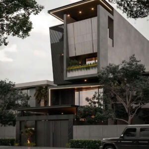 Nhà 2 tầng trần cao