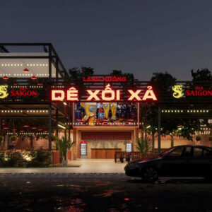 Thiết kế Nhà hàng Làng Nướng Dê Xối Xả