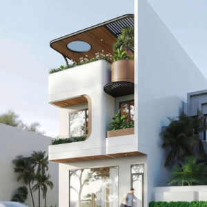 Alternative view of Mẫu thiết kế nhà 3 tầng hiện đại đơn giản tươi sáng