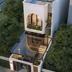 Mẫu nhà 2 tầng thiết kế nội thất hiện đại